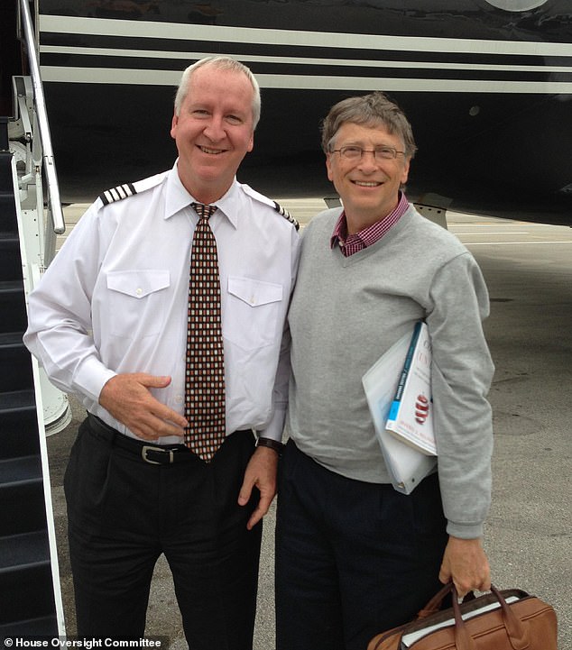 Gates was not pictured with Epstein, but in one released on December 12 he appears to pose up with Epstein's longtime pilot Larry Visoski