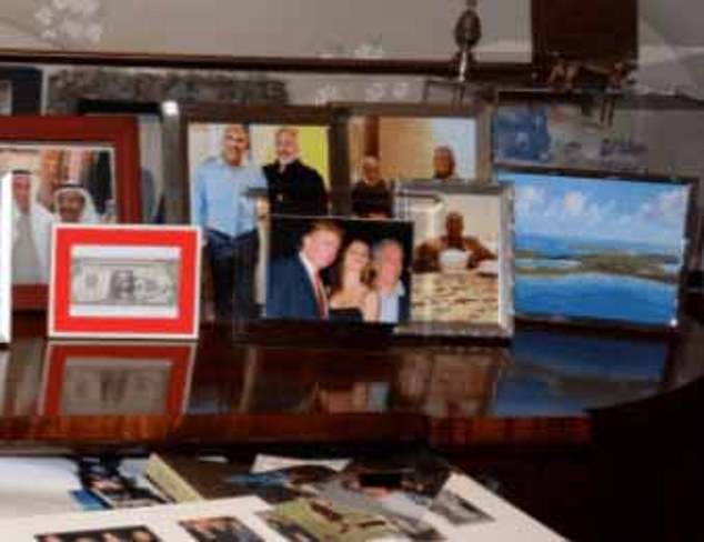 The files included framed pictured from Epstein's estate