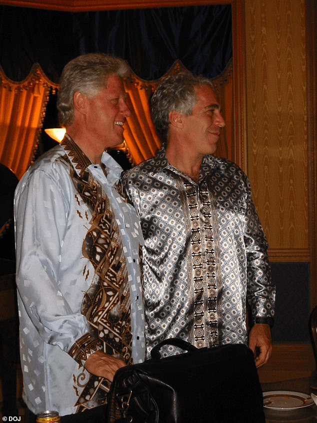 Clinton and Epstein getting close at an undisclosed location