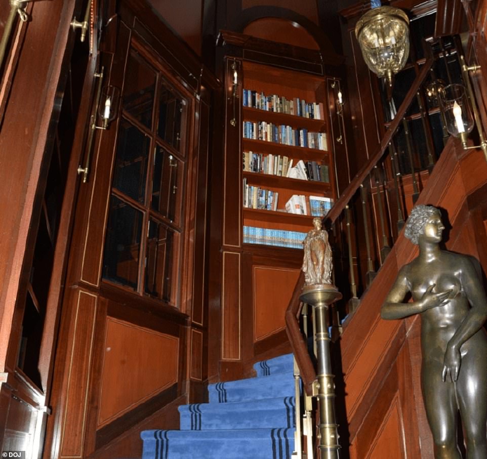 The home featured troves of artwork which included nude statues