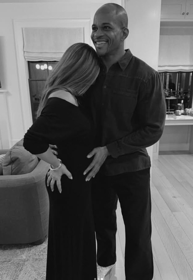 She was also seen hugging her future husband