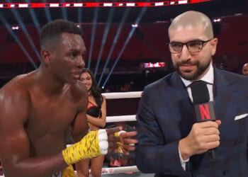 Brutal moment fighter's interview is abruptly cut live on Netflix during Jake Paul vs Anthony Joshua undercard