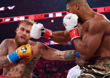 Boxing fans claims Jake Paul vs Anthony Joshua is ‘rigged’ after just first round of Netflix fight