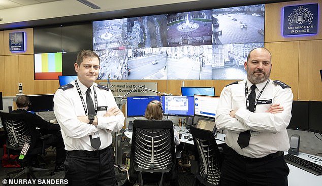 Lead police officers in the Met task force territorial support group: Chief Inspector Jim Cole (right) and Inspector Tom Beresford (left)