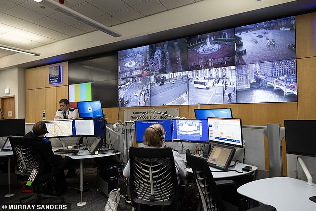 Guy Adams joined officers inside the Metropolitan Police's special operations room
