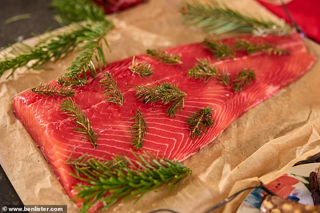 Sarah's Christmas-cured fish which makes a for a wonderful starter or a decadent sandwich filler