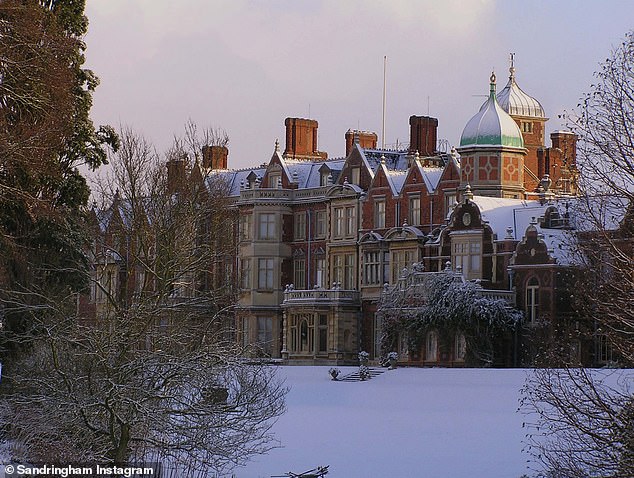 The royals first started celebrating Christmas at Sandringham (pictured) when Edward VII, then Prince of Wales, took ownership of the house. The lavish Norfolk residence has remained their official meeting point ever since