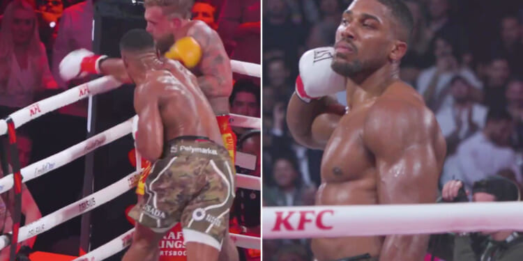 'No chills' - Watch Anthony Joshua's ice cold reaction to breaking Jake Paul's jaw in two places