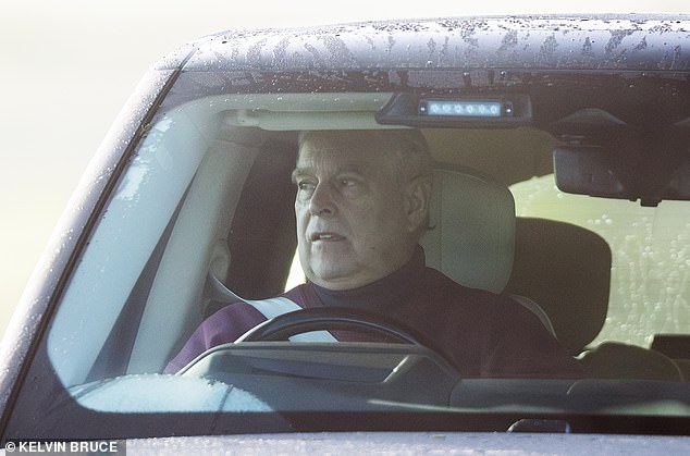 Andrew Mountbatten Windsor seen driving a car amid his Epstein controversy
