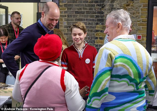 The Prince of Wales and Prince George meet with Brain and Sarah, service users of The Passage in central London