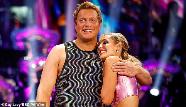 EMBARGOED TO 2005 SUNDAY OCTOBER 5For use in UK, Ireland or Benelux countries only Undated BBC handout photo of Thomas Skinner and Amy Dowden, with host Tess Daly, after Skinner became the first celebrity to be voted of this year's BBC1's Strictly Come Dancing. Issue date: Sunday October 5, 2025. PA Photo. Photo credit should read: Guy Levy/BBC/PA WireNOTE TO EDITORS: Not for use more than 21 days after issue. You may use this picture without charge only for the purpose of publicising or reporting on current BBC programming, personnel or other BBC output or activity within 21 days of issue. Any use after that time MUST be cleared through BBC Picture Publicity. Please credit the image to the BBC and any named photographer or independent programme maker, as described in the caption.