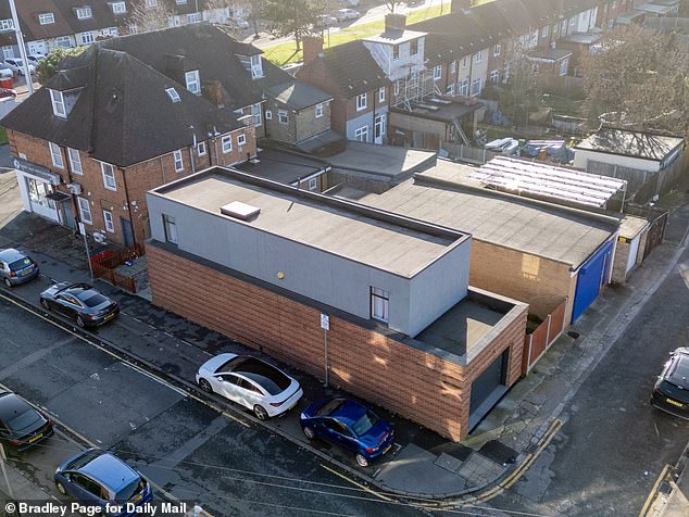 The property certainly stands out amidst the rows of 1940s and 50s terraced properties surrounding it