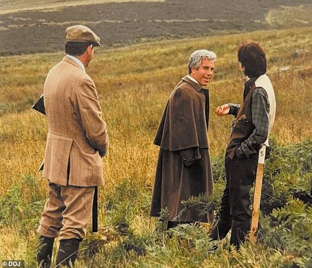 Epstein and Maxwell were pictured in the countryside near Balmoral in one of the latest photographs released from the Epstein files