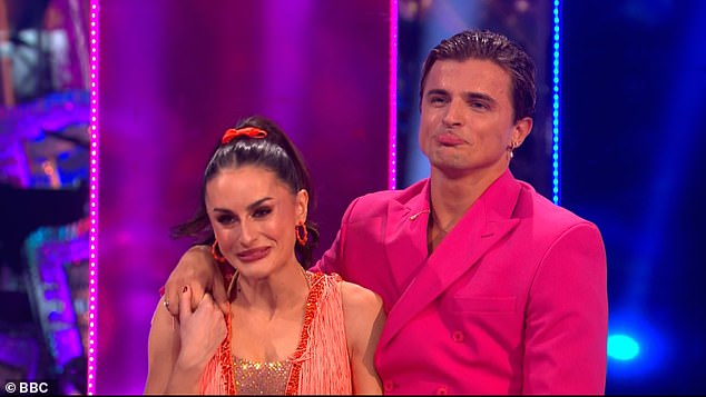 Breaking down in tears, she said: 'It's just been the best experience of my life and dancing with you [Nikita] has been the greatest honour.'