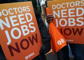 Strike doctors branded their working medics scabs for crossing a picket line to keep patients safe