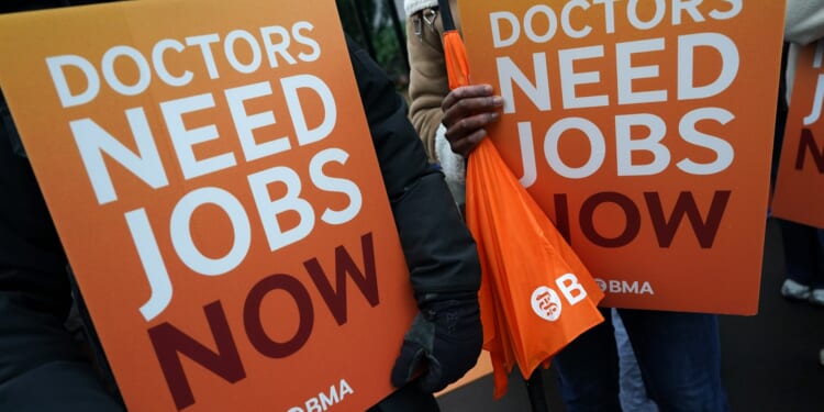 Strike doctors branded their working medics scabs for crossing a picket line to keep patients safe