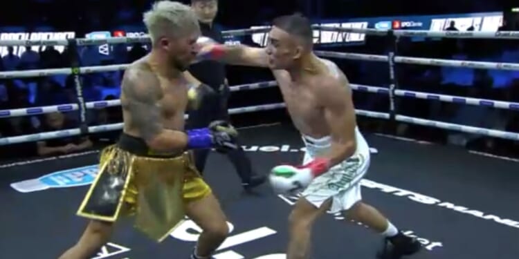 UFC legend Tony Ferguson brutally knocks out Spencer Warren's TOOTH to win Misfits Boxing title