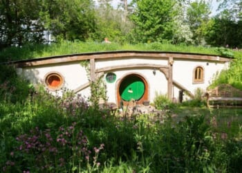 Live like a Hobbit in this cosy glamping lodge that looks like it's straight out of Tolkien's world