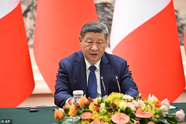 It's little wonder then that Carmen is angry at the prospect of the British government thawing relations with President Xi Jinping (pictured)