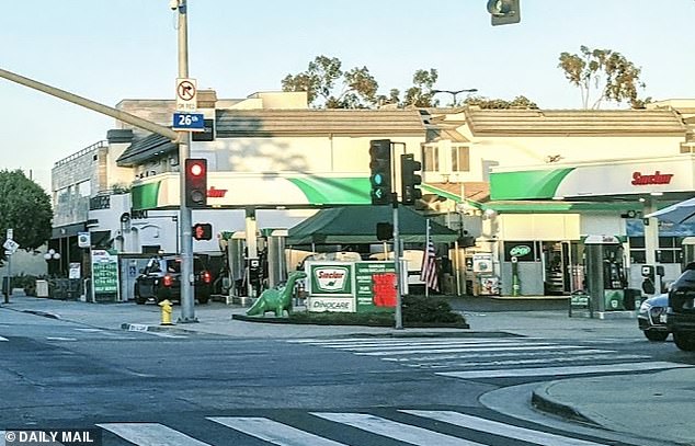 Ironically, the restaurant sits just across the street from the Sinclair gas station where surveillance cameras captured Nick walking late Saturday night ¿ the same gas station where employees noticed his behavior had shifted in the days leading up to the killings
