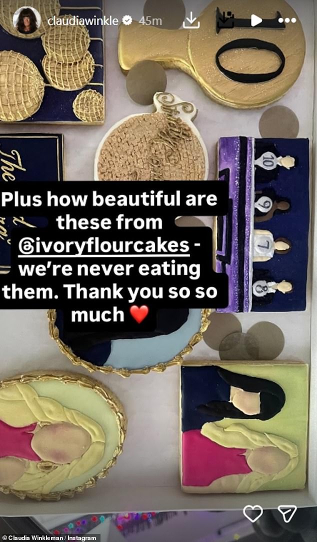 Claudia also took to her Instagram stories to share a selection of Strictly-themed cakes that had been delivered to her