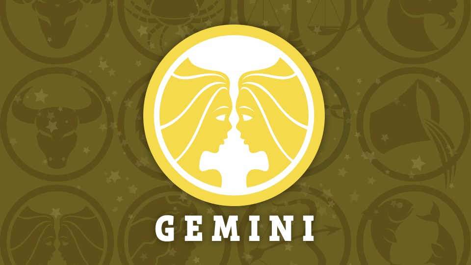 Gemini horoscope illustration.