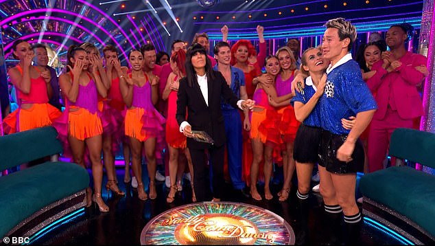 Claudia moved in to comfort the dancer saying: 'Oh Carlos, you are! You are a team player. You are, and we love you and your partnership is everything'