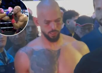 Andrew Tate suffers GRUESOME eye injury as he's beaten by Chase DeMoor in controversial Misfits Boxing debut