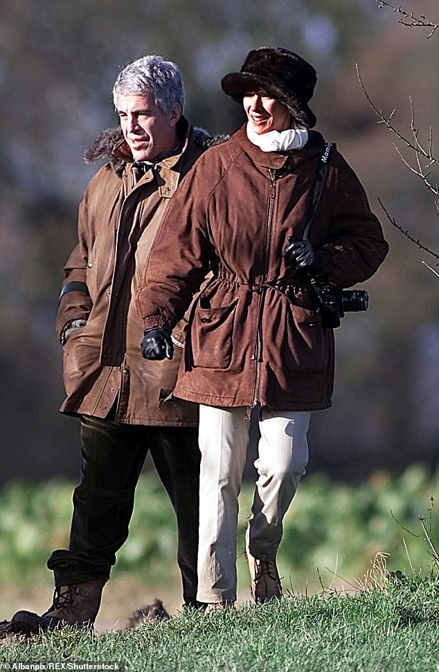 Epstein and Maxwell were part of the group which Andrew hosted at Sandringham Estate in 2000 in what the former prince described as ‘a straightforward shooting weekend’
