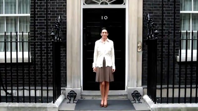 A photograph of Ghislaine Maxwell outside Number 10 Downing Street features in the trove of images released this week