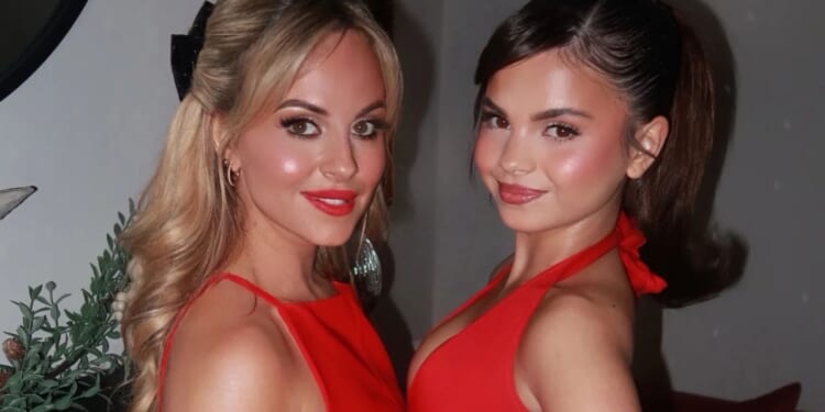 Tina O'Brien and daughter Scarlett pose in red dresses as fans can't believe how youthful Corrie star looks