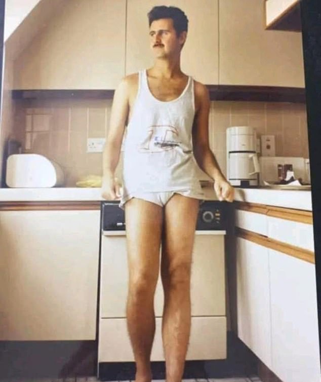 One picture found following the regime's fall shows Assad in nothing but white pants and a vest, clearly posing for the camera