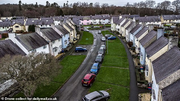 An aerial view of the quaint street. Locals told of how there is a sense of community on the vibrant street