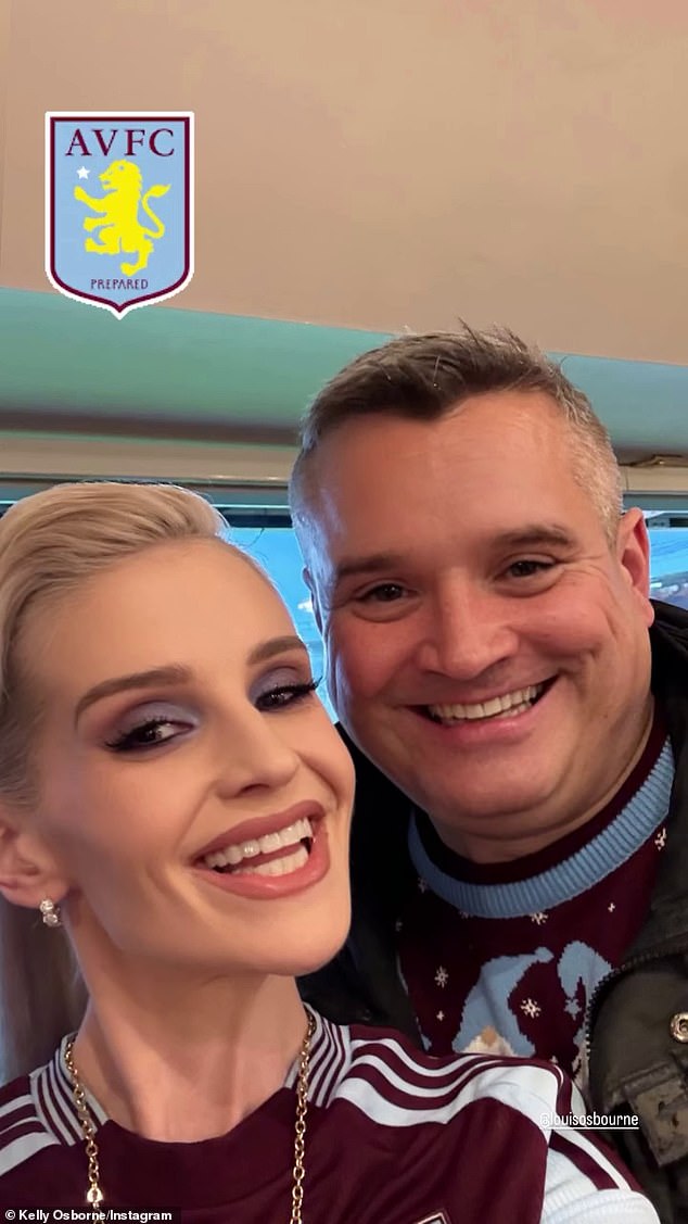 Kelly took to Instagram with snaps of the day including selfies with lookalike Louis, whose mother is Ozzy's first wife Thelma Riley