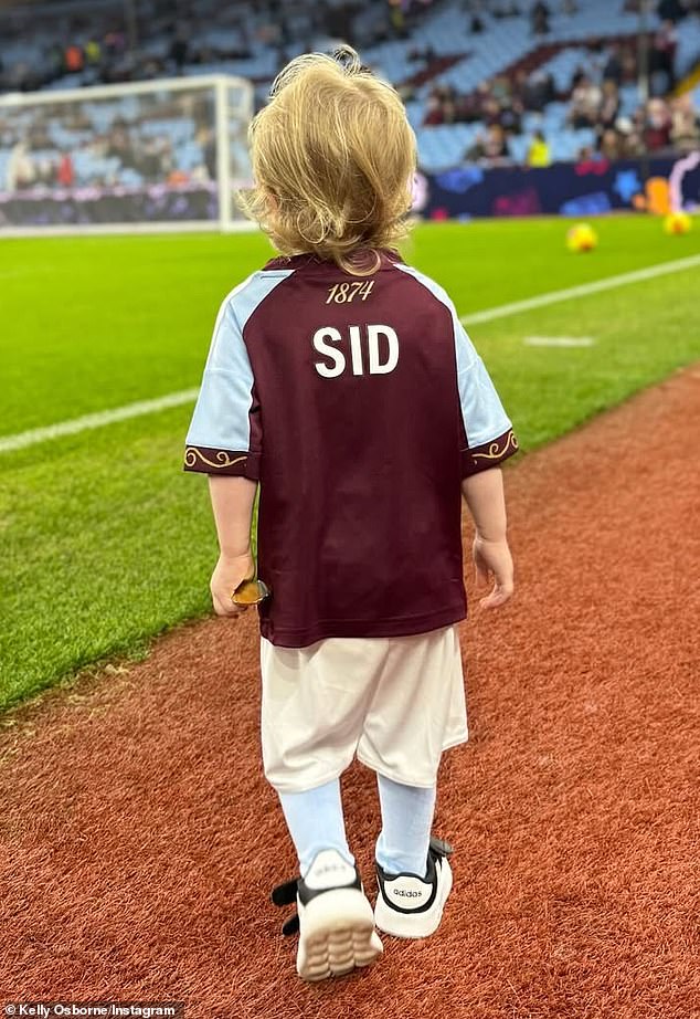 Sidney looked incredibly sweet in his personalised kit