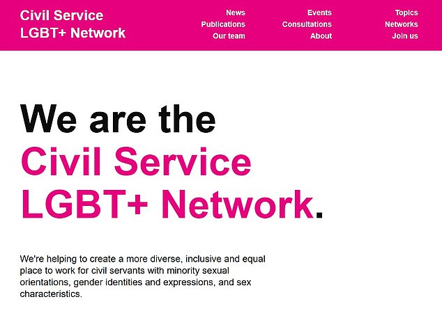 The Civil Service LGBT+ Network organises groups of officials to attend Pride parades