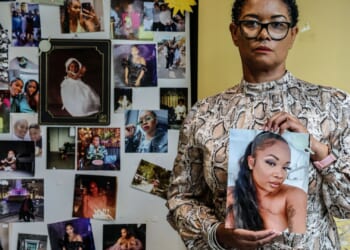 Mum forced to fight cannabis addict for custody of grandchild after he killed her daughter and drove body around