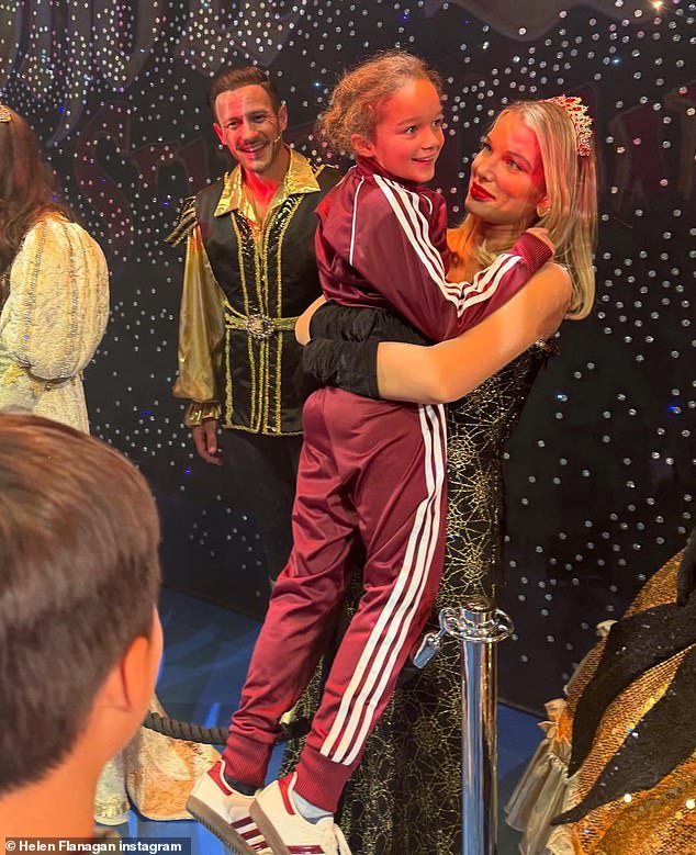 Helen also shared sweet snaps of her kids attending the latest perfomance of the pantomime