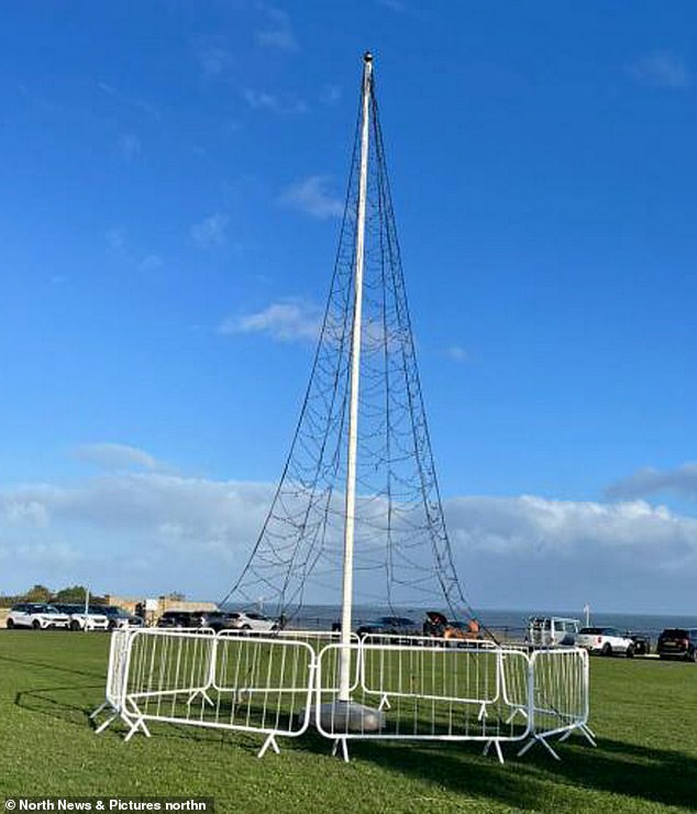 Residents of Seaham, in County Durham, expressed their upset and confusion at the sight of an 'embarrassing' Christmas 'tree' that appeared along the seafront
