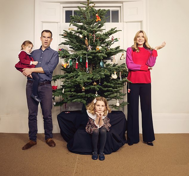 The van Tullekens pictured in 2023, the first year they did a presents-free Christmas