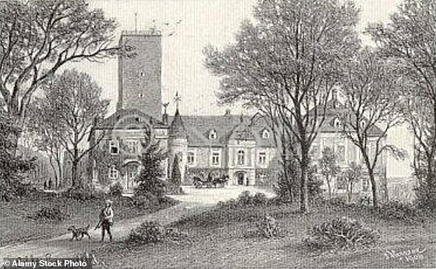 The ex-king stayed in the Schloss Enzesfeld an ancient castle set deep in the Austrian countryside 25 miles from Vienna