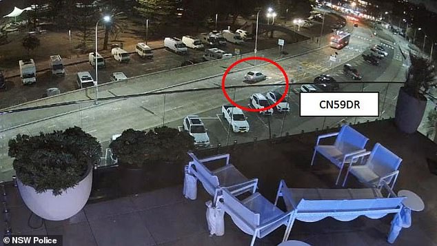 The Akrams' car seen at Bondi on December 12