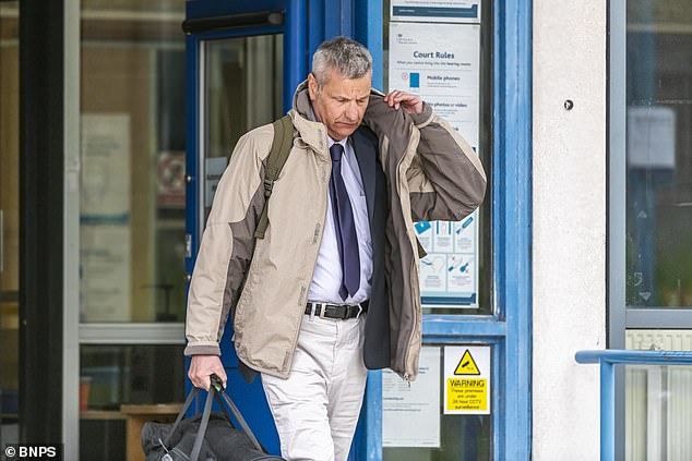 Peter Abbott outside Poole Magistrates' Court last year, where he was given a suspended jail term