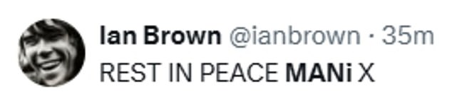 Lead singer Ian Brown shared this post on Twitter