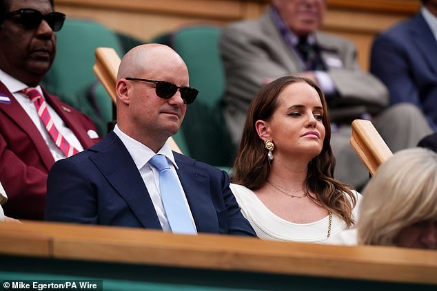The couple are pictured at this summer's Wimbledon Championships in the Royal Box