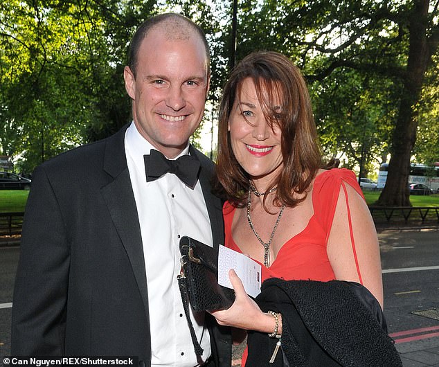 Sir Andrew with his first wife Ruth (right) who died aged 46 following a battle with lung cancer