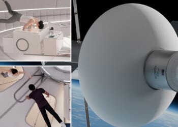 Inside the inflatable space station with shape-shifting rooms