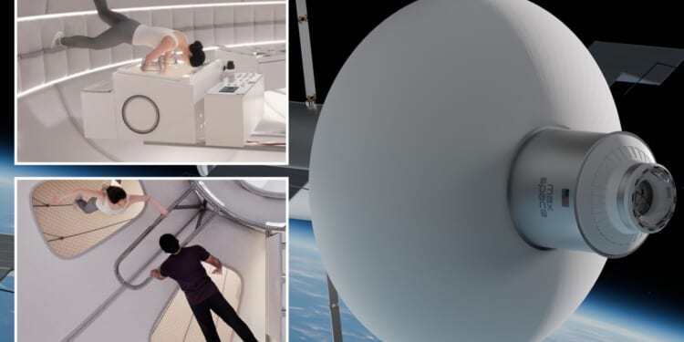 Inside the inflatable space station with shape-shifting rooms