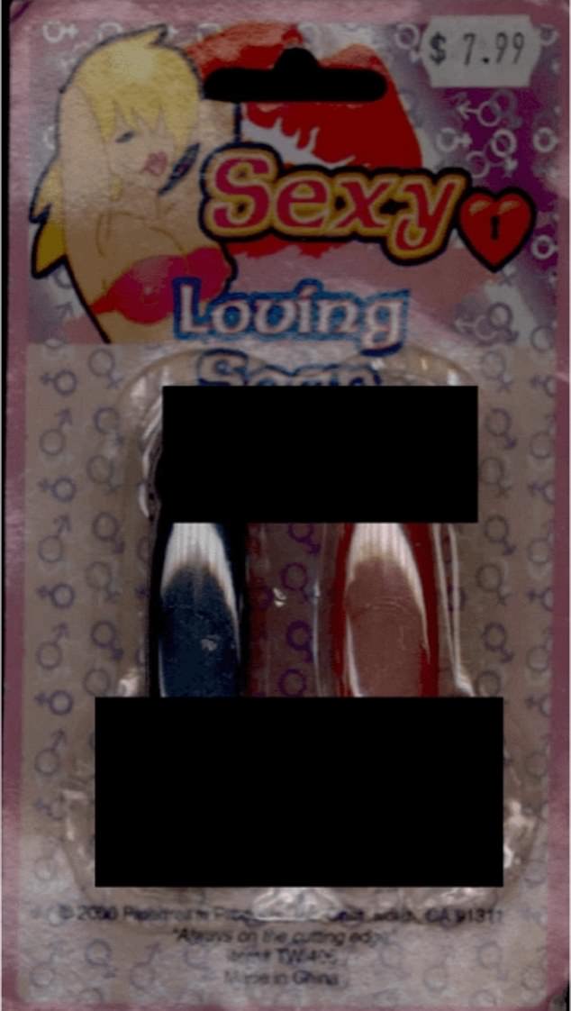 Multiple erotic toys were found among the late pedophile's belongings including penis-shaped soap