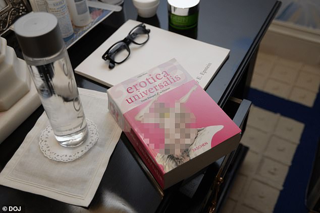 An erotic book on Epstein's desk entitled 'Erotica Universalis'